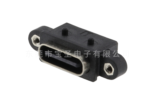 防水TYPE C 板上 2PIN 帶螺母 焊線式 BS-USBC-1214 防水TYPE C 板上 2PIN 帶螺母 焊線式 BS-USBC-1214